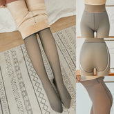 2023 Thick Woman Winter Tights Lined Pantyhose Hot Women's Fleece Leggings Warm Panty Fake Translucent Thermal Stockings