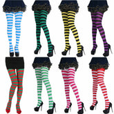 9 Colors Women Sexy Christmas Stripe Pantyhose High Waist Colorful Thermal Tights Lady Girls Xmas Cosplay Party Stockings