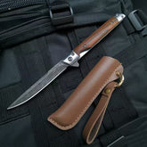 Tanto Blade Slim Folding Knife: 3.5" EDC Keychain