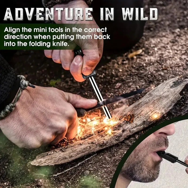 Assisted Opening EDC Knife: Stainless Steel Rubber Handle Outdoor Tactical Clip