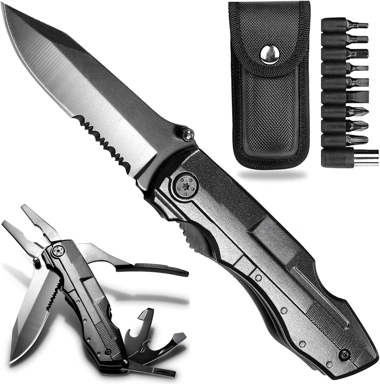 Camping Survival: Stainless Folding Pliers Knife