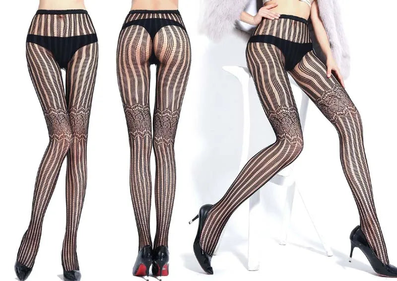 1Pcs Fashion Womens Lady Girls Black Sexy Fishnet Pattern Jacquard Stockings Pantyhose Tights skull Woman nightlife tights S09