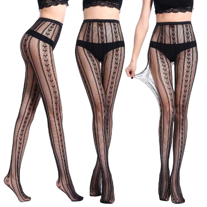 1Pcs Fashion Womens Lady Girls Black Sexy Fishnet Pattern Jacquard Stockings Pantyhose Tights skull Woman nightlife tights S09