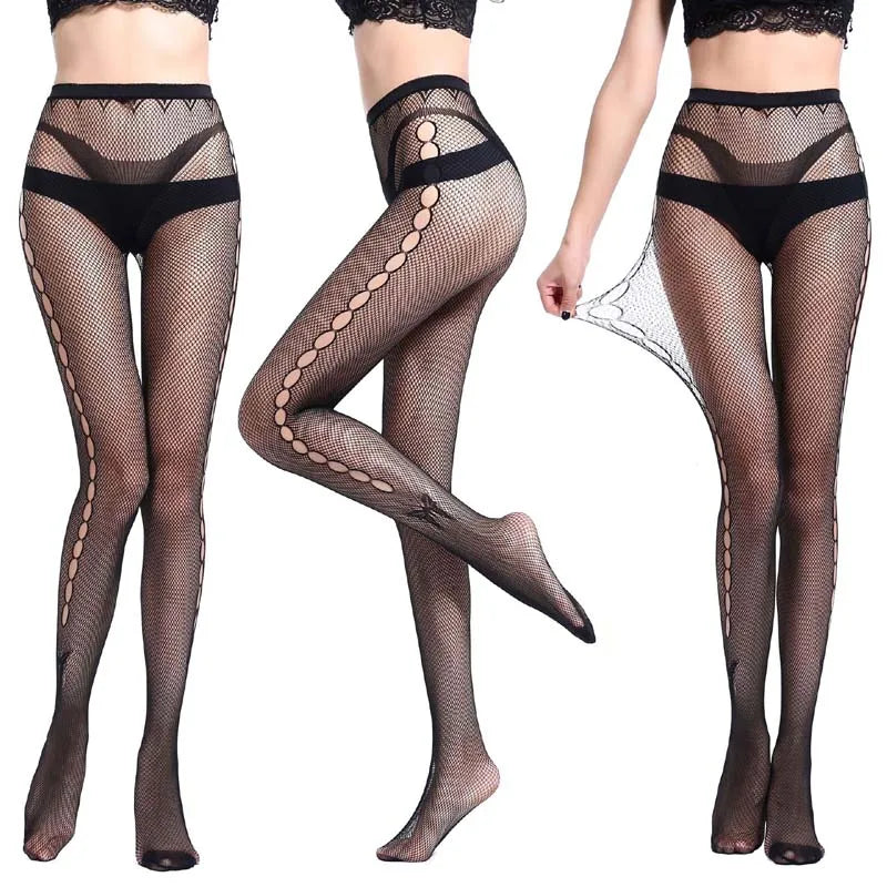 1Pcs Fashion Womens Lady Girls Black Sexy Fishnet Pattern Jacquard Stockings Pantyhose Tights skull Woman nightlife tights S09