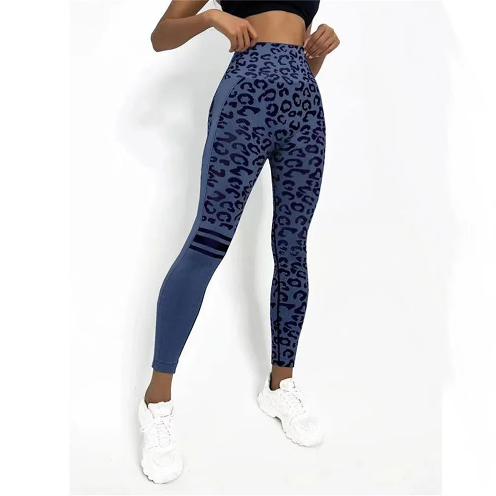 2023 Leopard Seamless Women Sport Yoga Pant Workout Athletic Fitness Gym Workout Pant Scrunch Leggings Active Running Wear