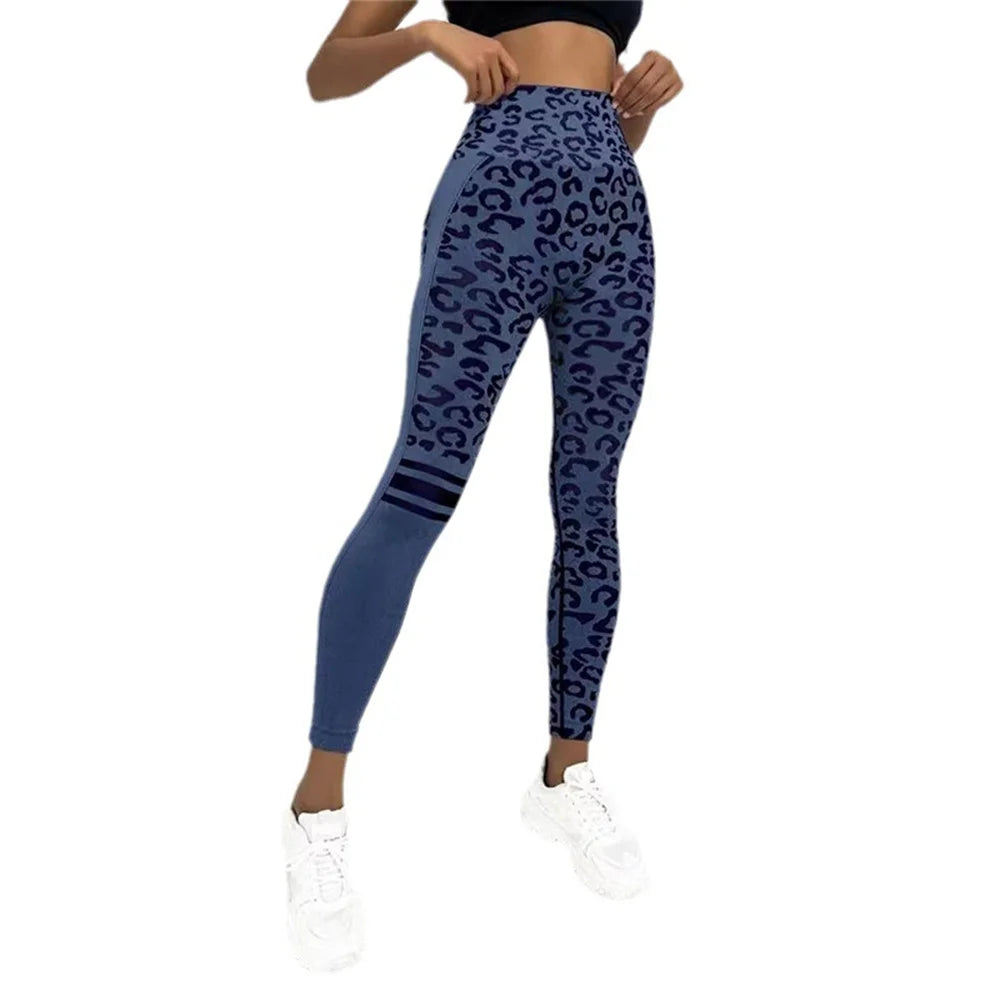 2023 Leopard Seamless Women Sport Yoga Pant Workout Athletic Fitness Gym Workout Pant Scrunch Leggings Active Running Wear