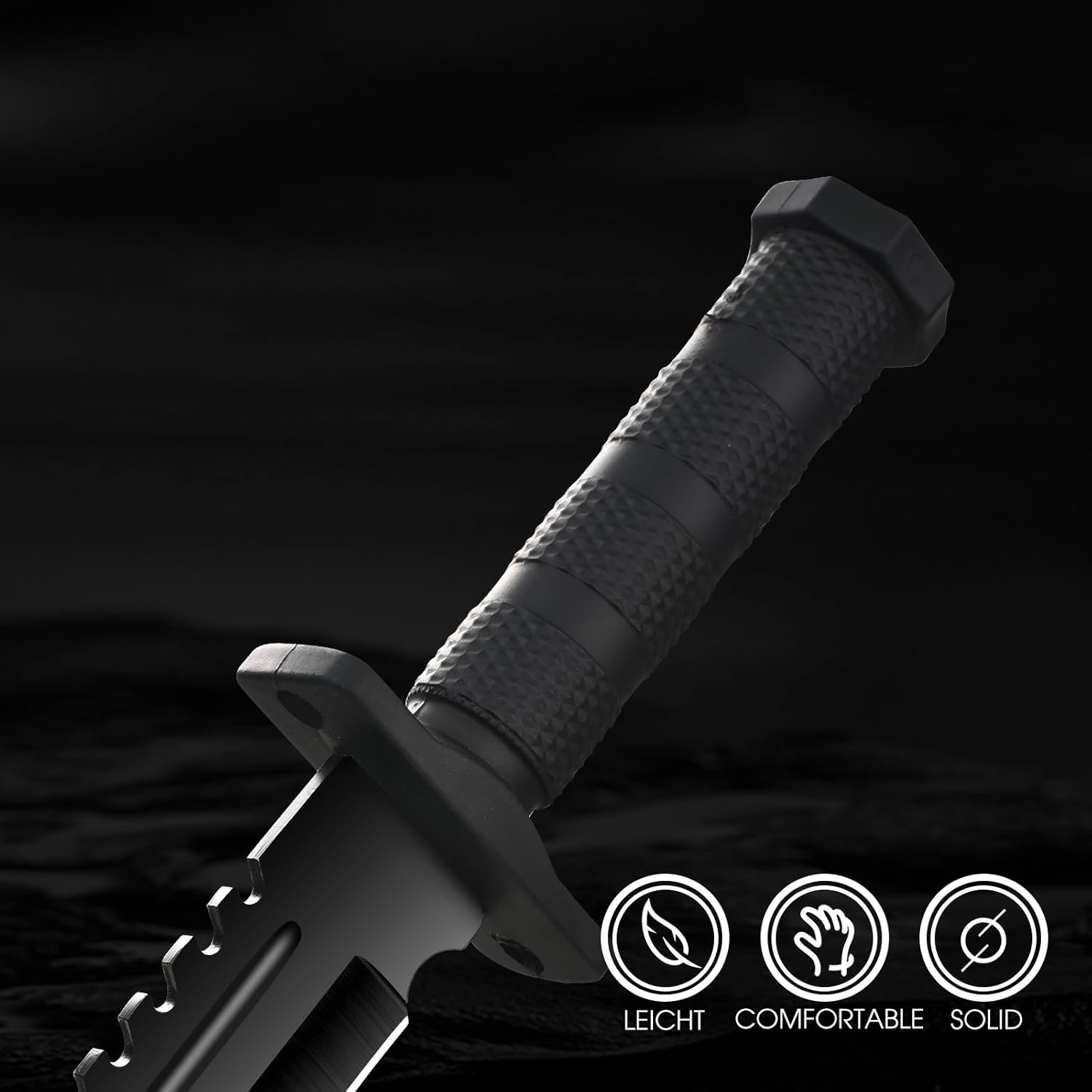 outdoor hunting and survival camping, Survival Knives for Men Tactical Knife with Non-Slip Handle，high-hardness black blade