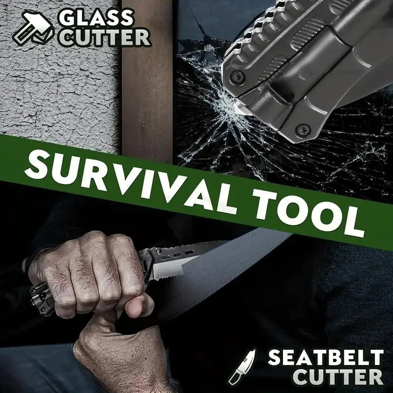 Assisted Opening EDC Knife: Stainless Steel Rubber Handle Outdoor Tactical Clip