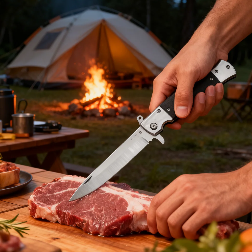 One-Hand Quick-Open Folding Knife: High Hardness Steel