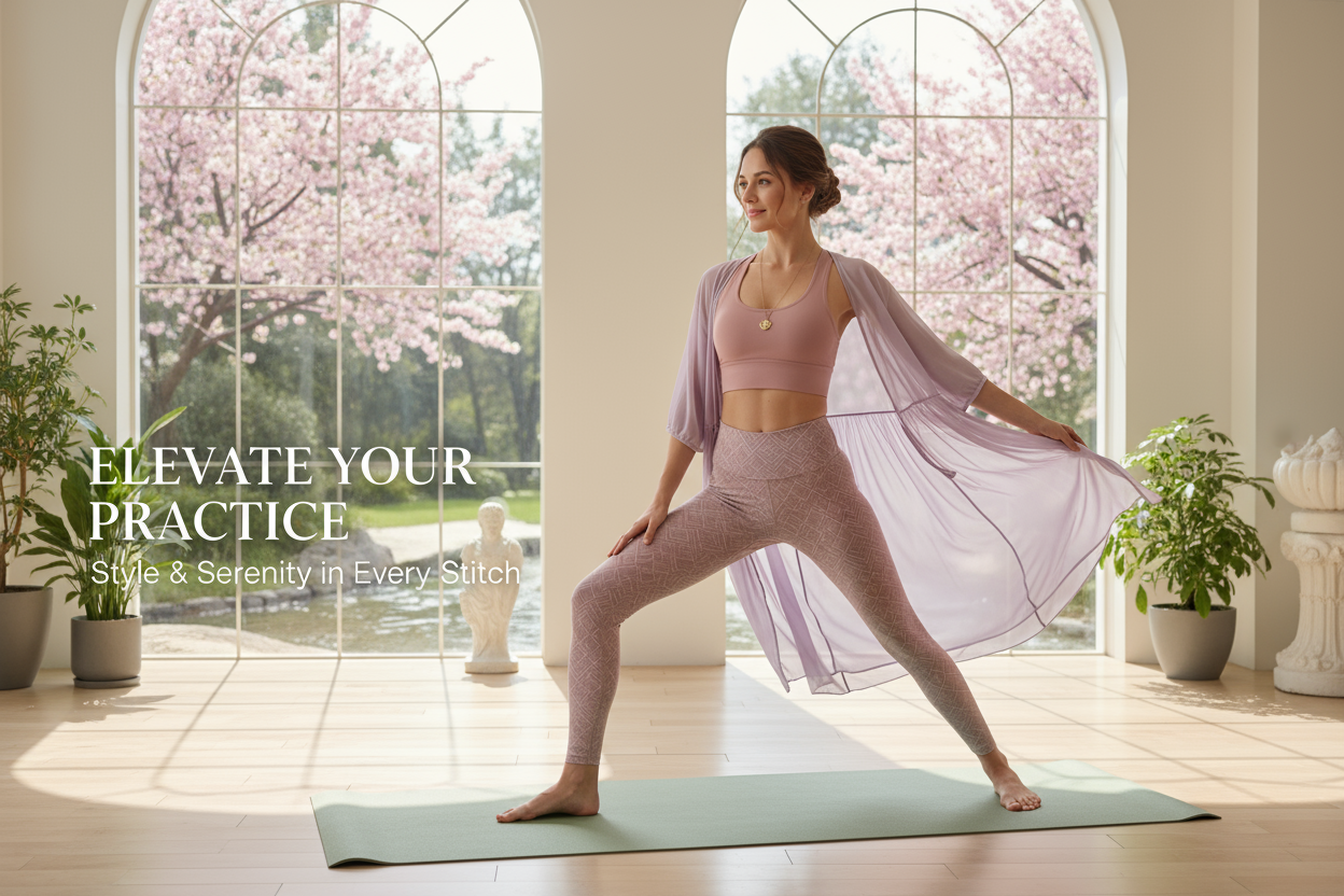 时尚的女装瑜伽风格横幅