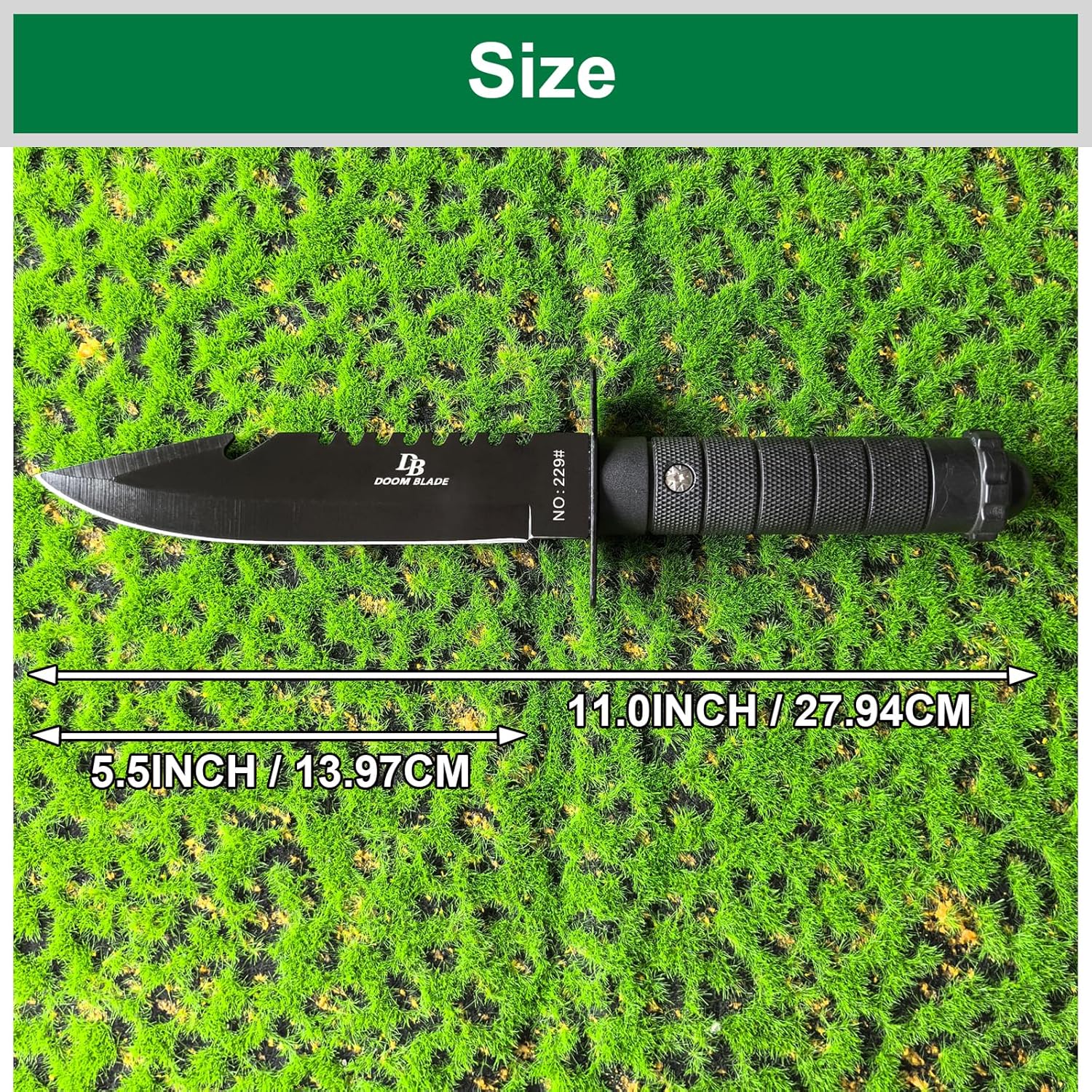 Stylish Survival Tactical Fixed Blade Knife with Sheath - Made of Stainless Steel - Bushcraft and Camping Knife Survival Strap for Camping, Hiking, Survival, Gifts for Men, Gift for Friends