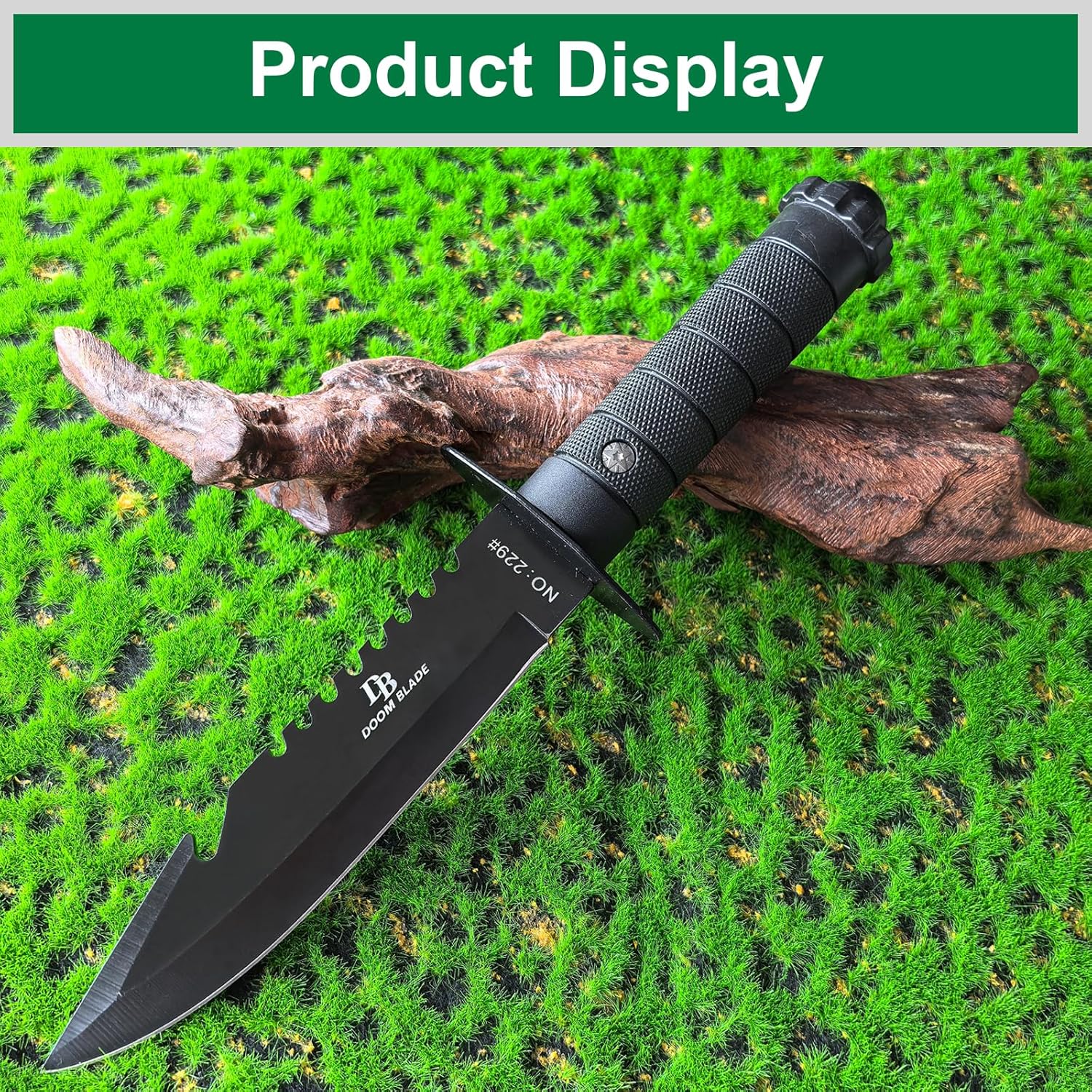 Stylish Survival Tactical Fixed Blade Knife with Sheath - Made of Stainless Steel - Bushcraft and Camping Knife Survival Strap for Camping, Hiking, Survival, Gifts for Men, Gift for Friends