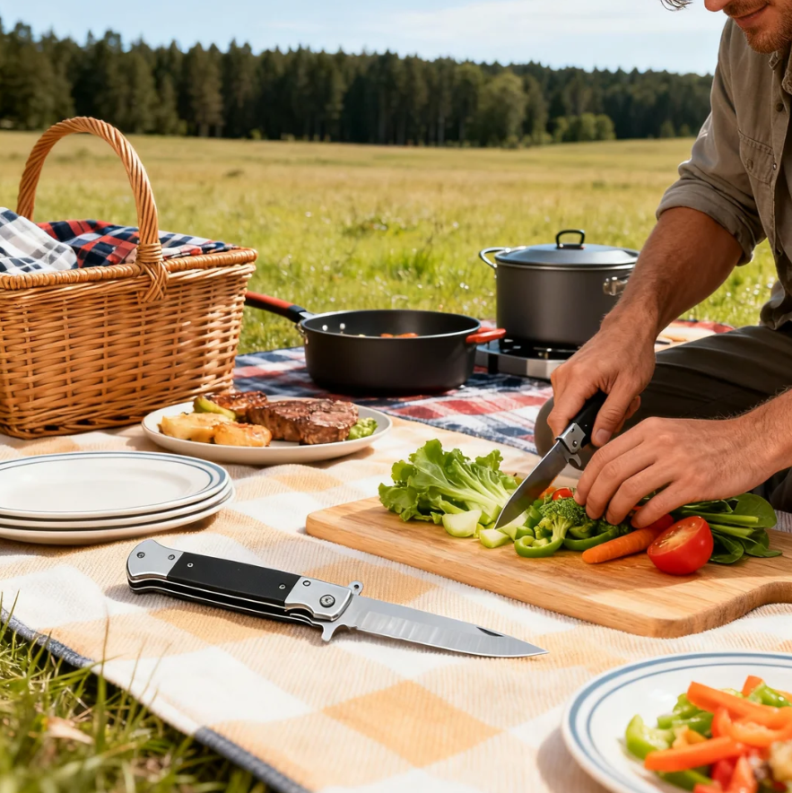 One-Hand Quick-Open Folding Knife: High Hardness Steel