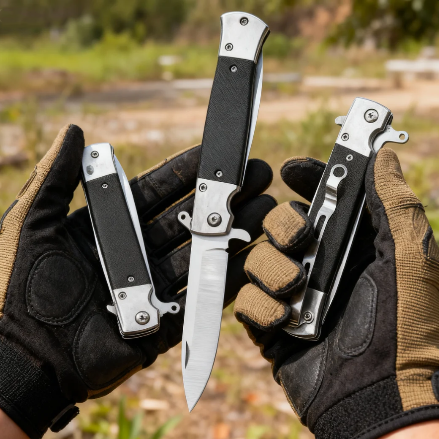 One-Hand Quick-Open Folding Knife: High Hardness Steel