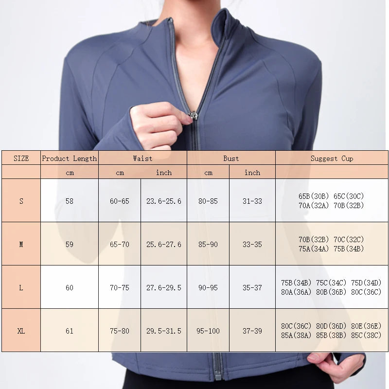 2023 Fashion Pockets Winter Jackets Sports Warm Fleece Inner Full Zip Up Jogging Yoga Zipper Long Sleeve Top Fitness Gym Jacket 4018