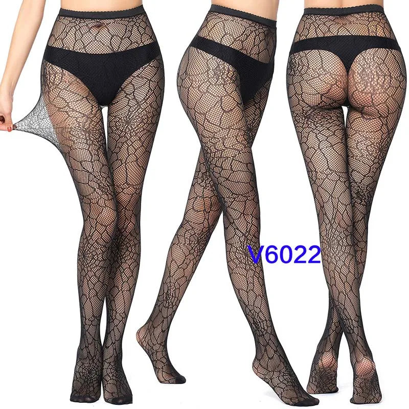 Fashion Women Lady Sexy Lingerie Fishnet Net Nylon Mesh Sexy Lace Stockings Stretchy Elastic Tight Black Pantyhose