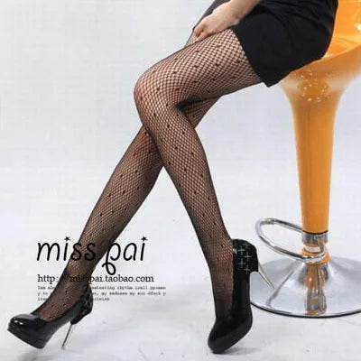 Fashion Womens Lady Girls Black Sexy Fishnet Pattern Jacquard Stockings Pantyhose Tights  Styles Woman 1pcs dww29
