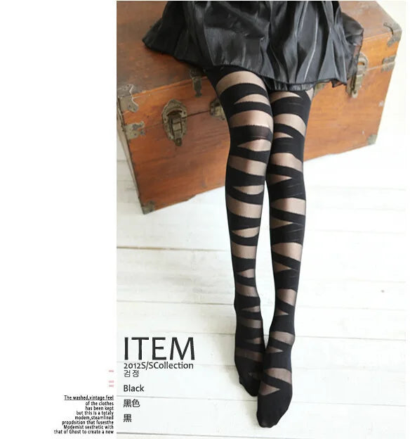 Fashion Womens Lady Girls Black Sexy Fishnet Pattern Jacquard Stockings Pantyhose Tights  Styles Woman 1pcs dww29