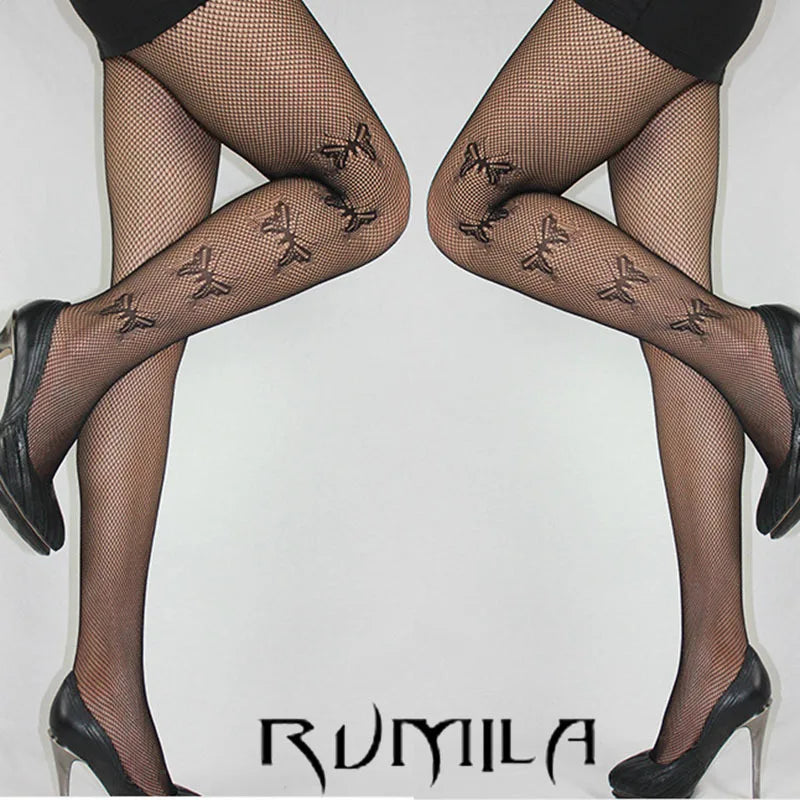 Fashion Womens Lady Girls Black Sexy Fishnet Pattern Jacquard Stockings Pantyhose Tights  skull Woman 1pcs dww41