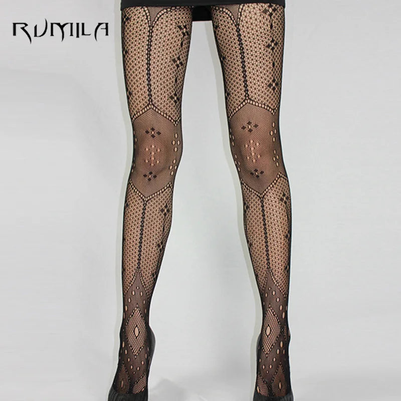 Fashion Womens Lady Girls Black Sexy Fishnet Pattern Jacquard Stockings Pantyhose Tights  skull Woman 1pcs dww41