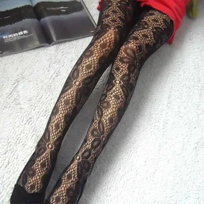Fashion Womens Lady Girls Black Sexy Fishnet Pattern Jacquard Stockings Pantyhose Tights  skull Woman 1pcs dww41
