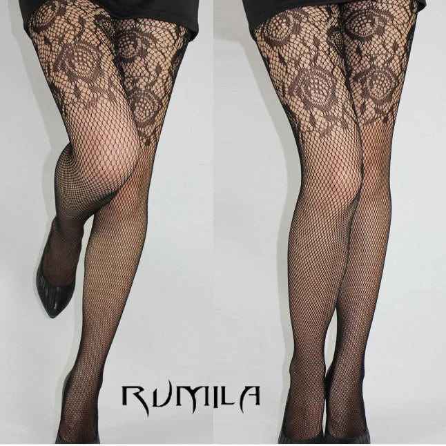 Fashion Womens Lady Girls Black Sexy Fishnet Pattern Jacquard Stockings Pantyhose Tights  skull Woman 1pcs dww41