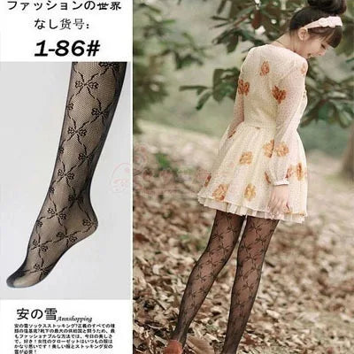Fashion Womens Lady Girls Black Sexy Fishnet Pattern Jacquard Stockings Pantyhose Tights  skull Woman 1pcs dww41