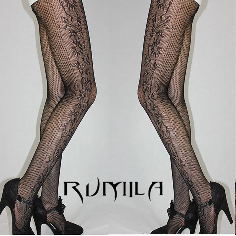 Fashion Womens Lady Girls Black Sexy Fishnet Pattern Jacquard Stockings Pantyhose Tights  skull Woman 1pcs dww41