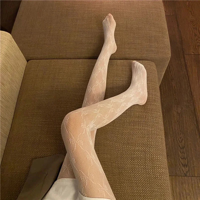 Fashion Womens Lady Girls Black Sexy Fishnet Pattern Jacquard Stockings Pantyhose Tights  skull Woman 1pcs dww41