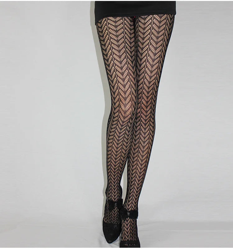 Fashion Womens Lady Girls Black Sexy Fishnet Pattern Jacquard Stockings Pantyhose Tights  skull Woman 1pcs dww41