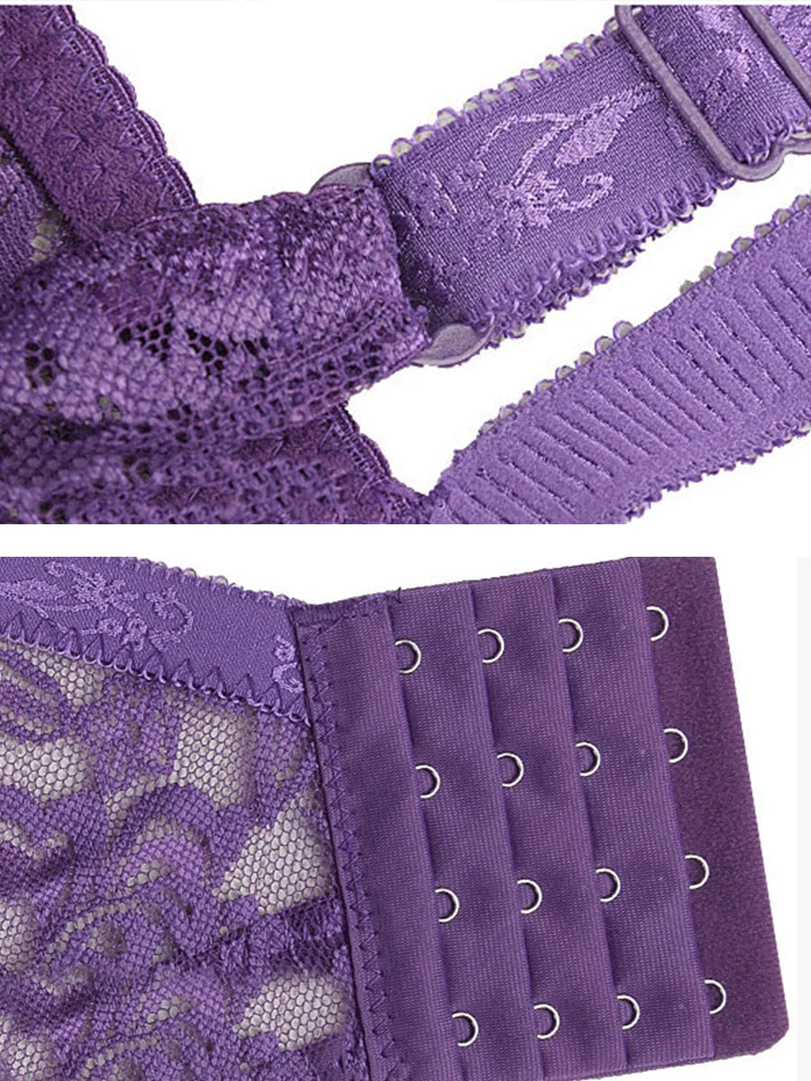 Hot Full cup thin underwear small bra plus size wireless adjustable lace Women's bra breast cover B C D cup Large size Lace Bras