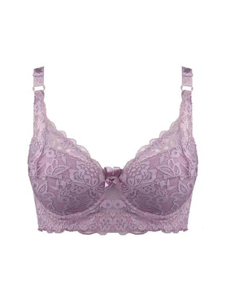 Hot Full cup thin underwear small bra plus size wireless adjustable lace Women's bra breast cover B C D cup Large size Lace Bras
