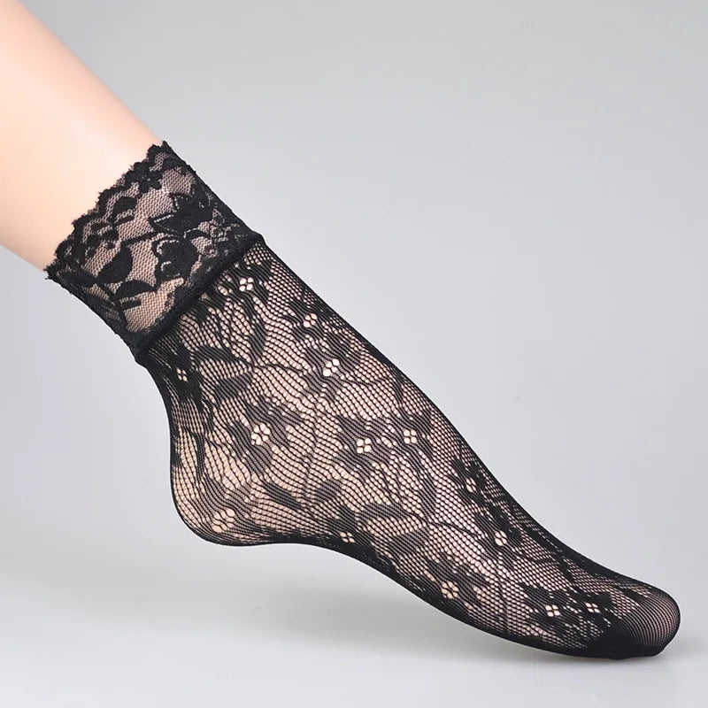 Hot Sexy Gothic Mesh Tights High Elasticity Women's Pantyhose Black Stockings Lace Hollow Fishnet Classic Ladies Sexy Pantyhose