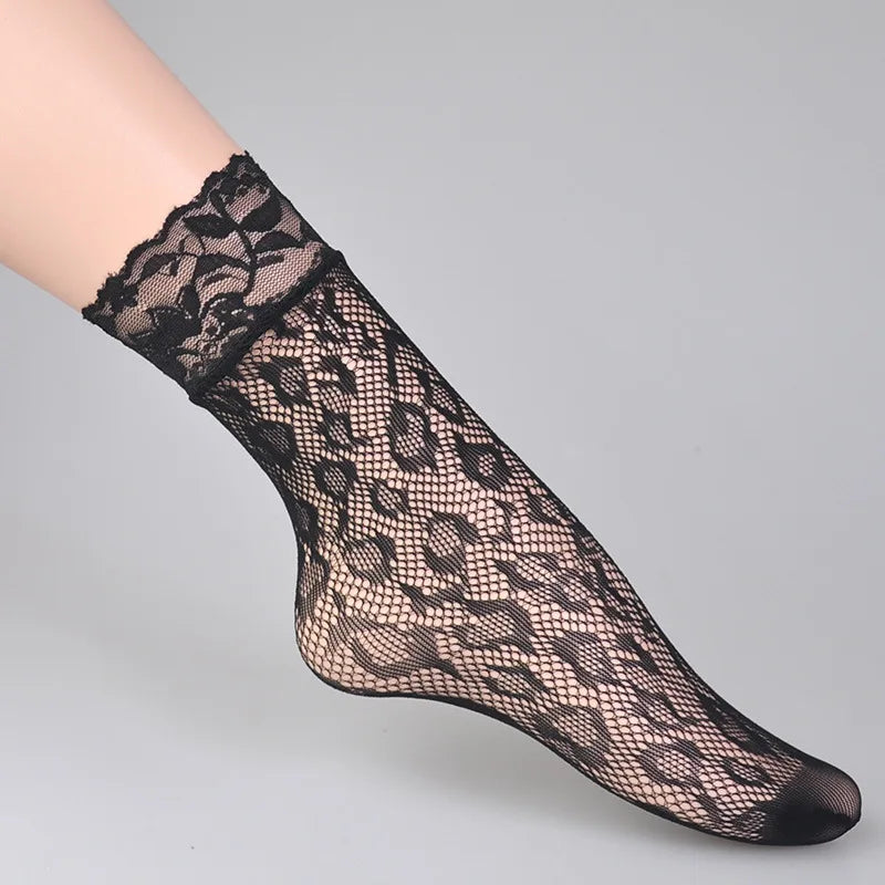 Hot Sexy Gothic Mesh Tights High Elasticity Women's Pantyhose Black Stockings Lace Hollow Fishnet Classic Ladies Sexy Pantyhose