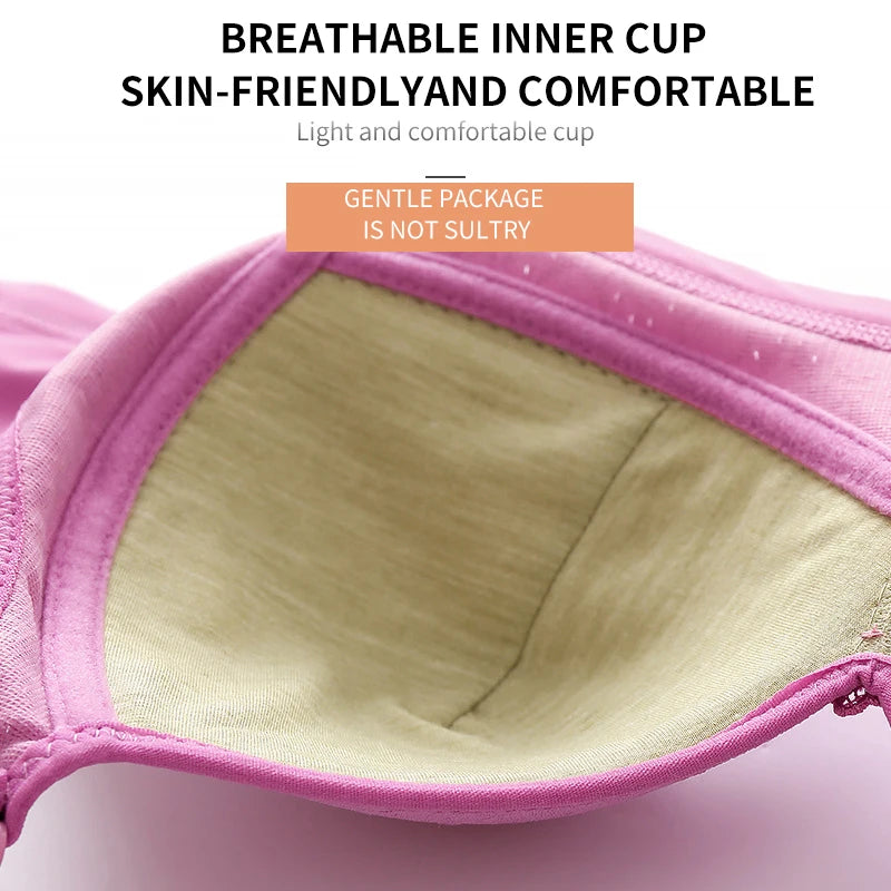 Large Size No Steel Ring Comfortable Women's Bra Sweat-absorbing Top Sexy Thin Mold Cup Soft Bras for Women Brasieres Para Mujer