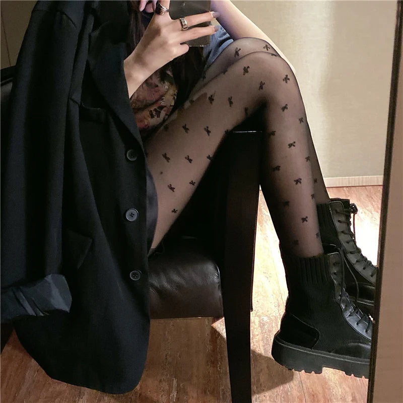 New Stripe Sexy Tight Women Stitching Pantyhose Female Black Longtube Hosiery Stockings Tights Lady Thigh High tights