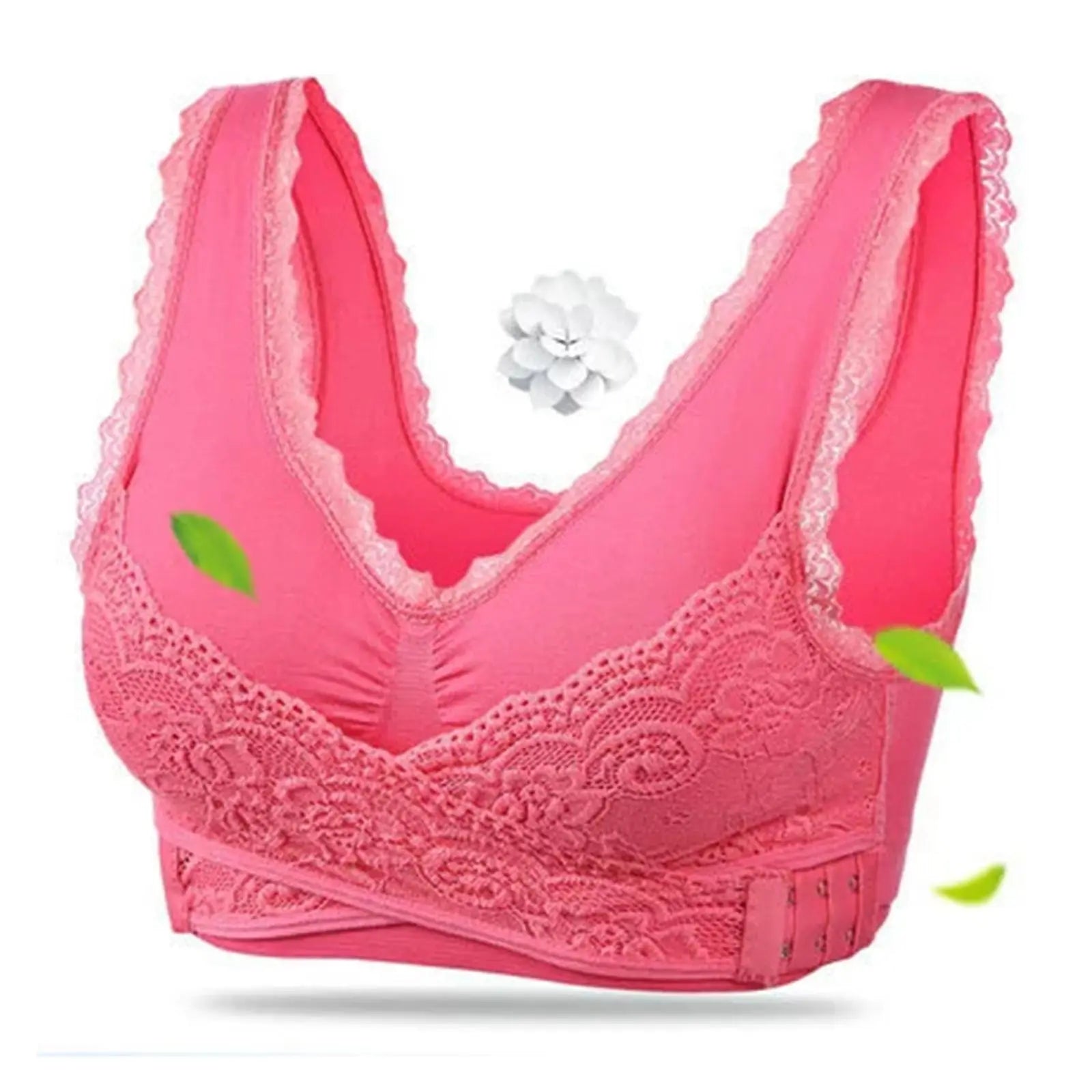Plus Size Kendally Bra Women Corset Bra Front Cross Side Buckle Lace Bras Slim Shape Support Bra Brassiere Wireless Push up Bras