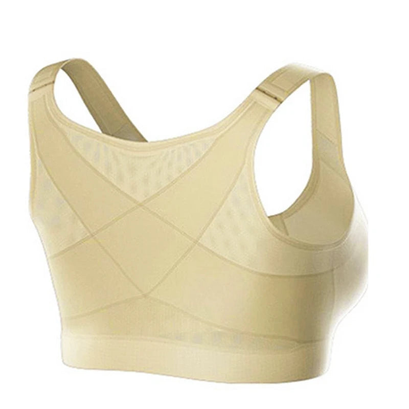Posture Corrector Lift Up Bra Women Shockproof Sports Support Fitness Vest Bras Breathable Underwear Cross Back Corset Bra S-5XL