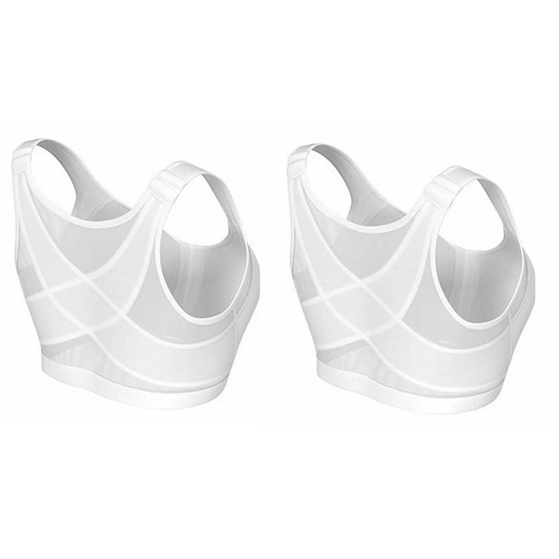 Posture Corrector Lift Up Bra Women Shockproof Sports Support Fitness Vest Bras Breathable Underwear Cross Back Corset Bra S-5XL