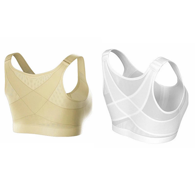 Posture Corrector Lift Up Bra Women Shockproof Sports Support Fitness Vest Bras Breathable Underwear Cross Back Corset Bra S-5XL