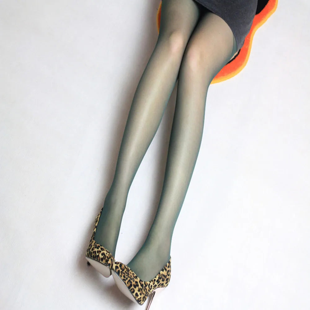 Sex Clothes NightLife Fashion Women transparent Tights Pantyhose Green color Stockings Sexy Lady sex Silk