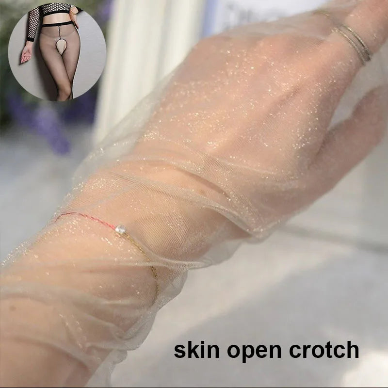 Shiny Silk Pantyhose Transparent Tights Charming Women's Underwear Glitter Bright Hosiery Ladies Slim Thigh High Panty Stockings