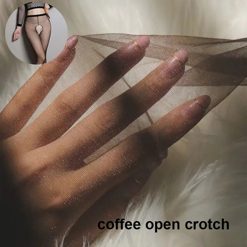 Shiny Silk Pantyhose Transparent Tights Charming Women's Underwear Glitter Bright Hosiery Ladies Slim Thigh High Panty Stockings