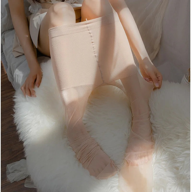 Shiny Silk Pantyhose Transparent Tights Charming Women's Underwear Glitter Bright Hosiery Ladies Slim Thigh High Panty Stockings