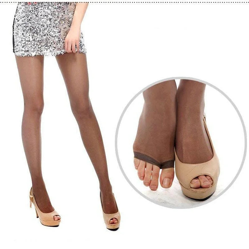 Summer Female Fashion Full Length Lady Stretchy Anti-off Silk Cored Wire Fish Head Open Toe Pantyhose Stockings For Woman Girl