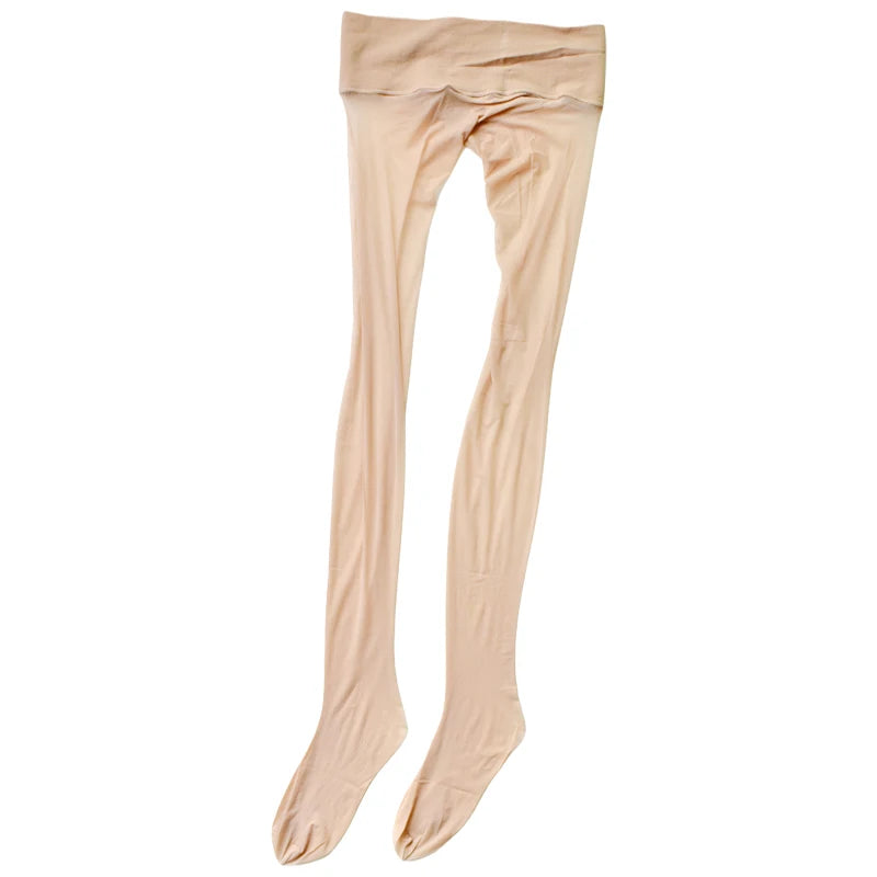 Summer Women's 1 Denier Ultra-thin High Waist Sheer 360° Seamless Pantyhose Ladies Matte Nylons Silk Stocking Control Top Tights