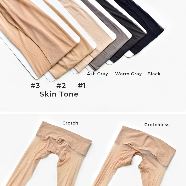 Summer Women's 1 Denier Ultra-thin High Waist Sheer 360° Seamless Pantyhose Ladies Matte Nylons Silk Stocking Control Top Tights