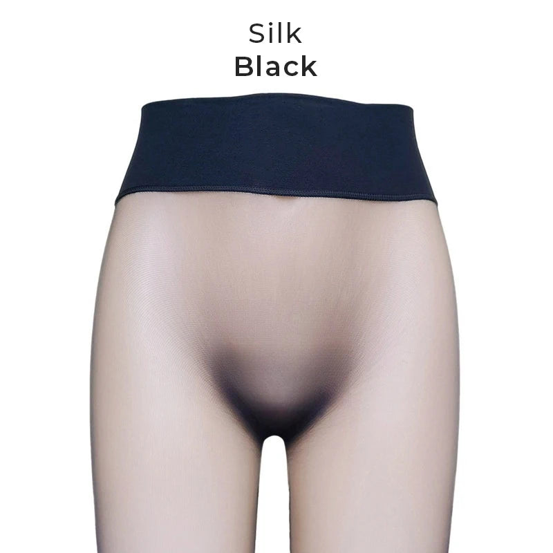 Summer Women's 1 Denier Ultra-thin High Waist Sheer 360° Seamless Pantyhose Ladies Matte Nylons Silk Stocking Control Top Tights