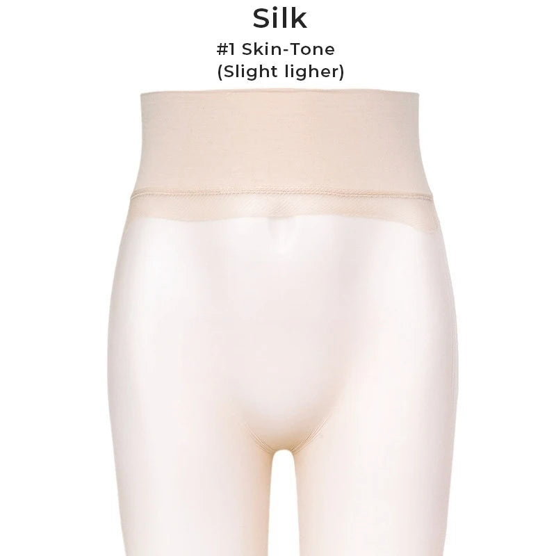 Summer Women's 1 Denier Ultra-thin High Waist Sheer 360° Seamless Pantyhose Ladies Matte Nylons Silk Stocking Control Top Tights