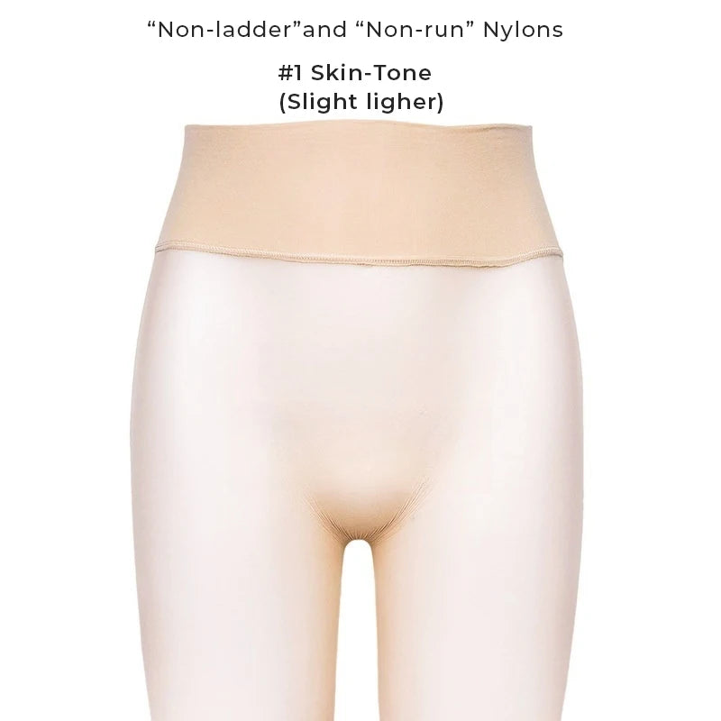 Summer Women's 1 Denier Ultra-thin High Waist Sheer 360° Seamless Pantyhose Ladies Matte Nylons Silk Stocking Control Top Tights